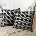 thumbnail image 3 of LALILO Throw Pillow Covers Lattice Modern Stylish With Monochrome Cushion Cover 18" x 18", 2 Pack, 3 of 6