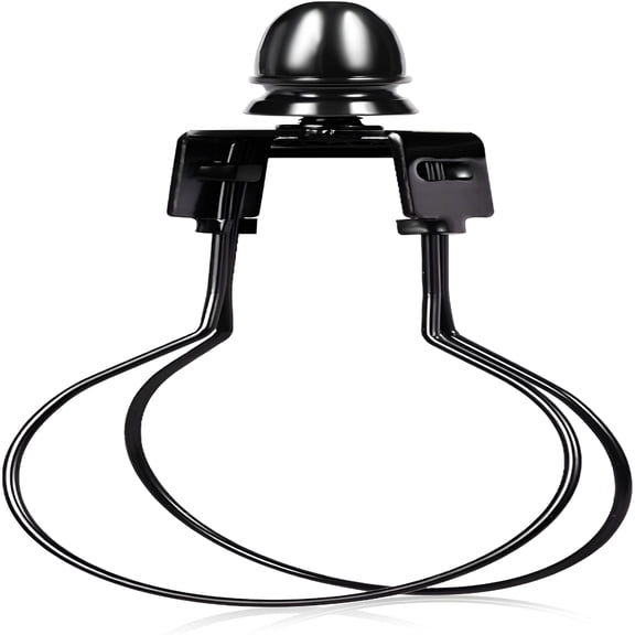 HIBIBUD Lamp Shade Harp Holder Adapter Kit - Clip on Lampshade Light Bulb with Shade Attaching Finials Support Fitter Parts Converter (1 Pack,Black)