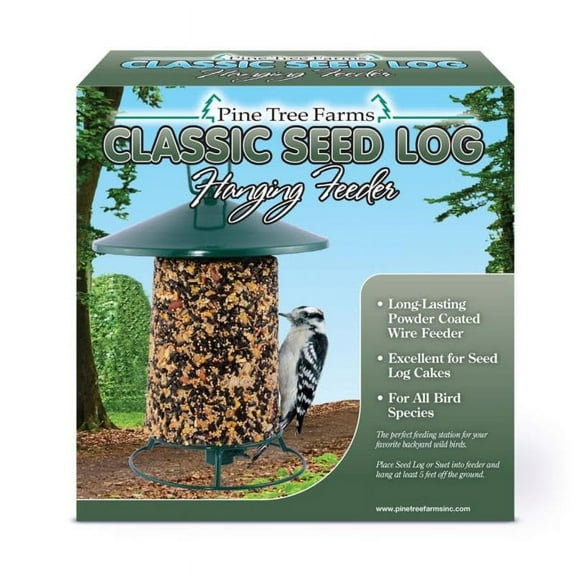 Pine Tree Farms Classic Seed Log Feeder, Green