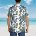 thumbnail image 6 of Daiia Flowers and Butterflies Hawaiian Shirt for Men Gentle Cotton Regular Short Sleeve Casual-Large, 6 of 9
