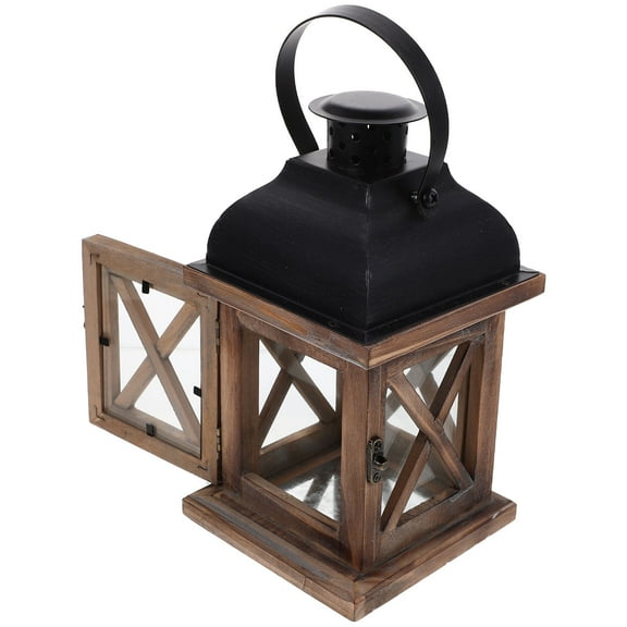 GOOHOCHY European Wooden Candlestick Candle Holder Elegant Candle Lantern for Outdoor Decor