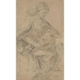 thumbnail image 2 of Guido Reni 10x14 Black Ornate Wood Framed Double Matted Museum Art Print Titled: Nativity (1640-1642), 2 of 5