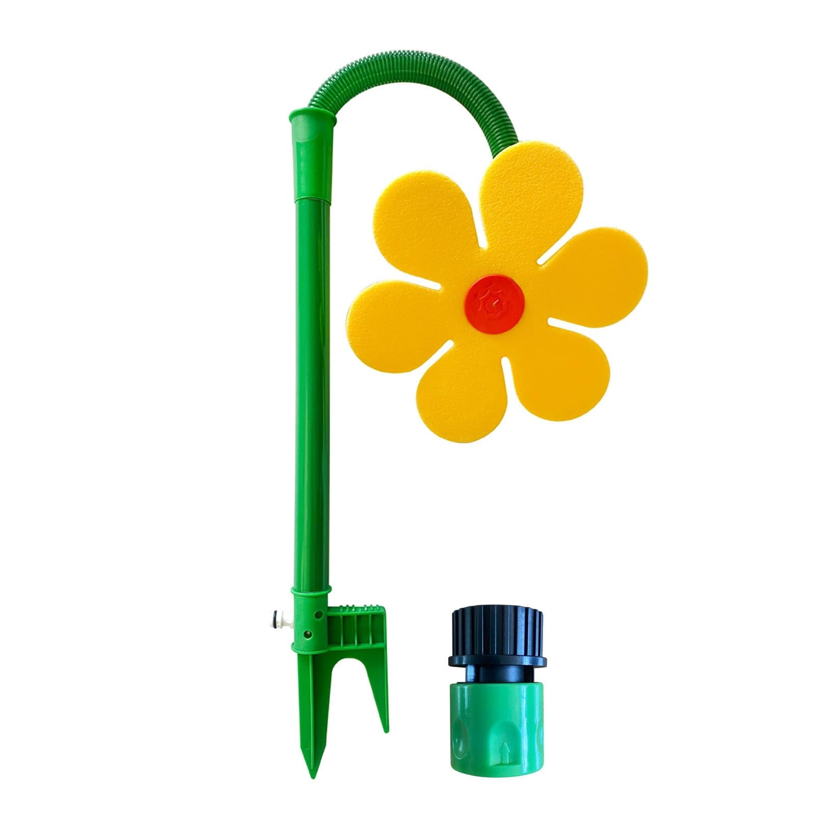 Flower Sprinkler for Lawn & Garden – Rotating Sprinkler for Yard Watering(Yellow)
