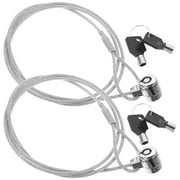 2 Sets Laptop Locking Cable Keyed Cable Lock Security Hardware Cable Lock