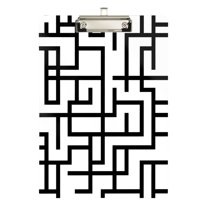 FORMRS Acrylic Clipboard with Low Profile Clip Standard A4 Letter Size, 12.5" x 9", Line Pattern