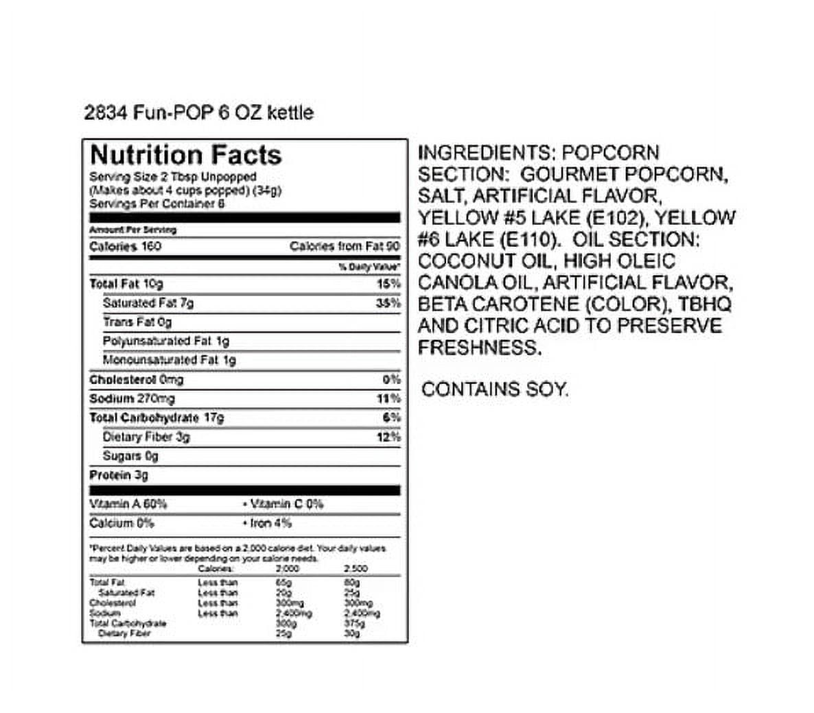 Mega Pop Corn Oil Salt Kit 4Oz Case 36