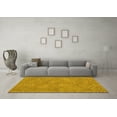thumbnail image 3 of Ahgly Company Indoor Round Abstract Yellow Contemporary Area Rugs, 6' Round, 3 of 4