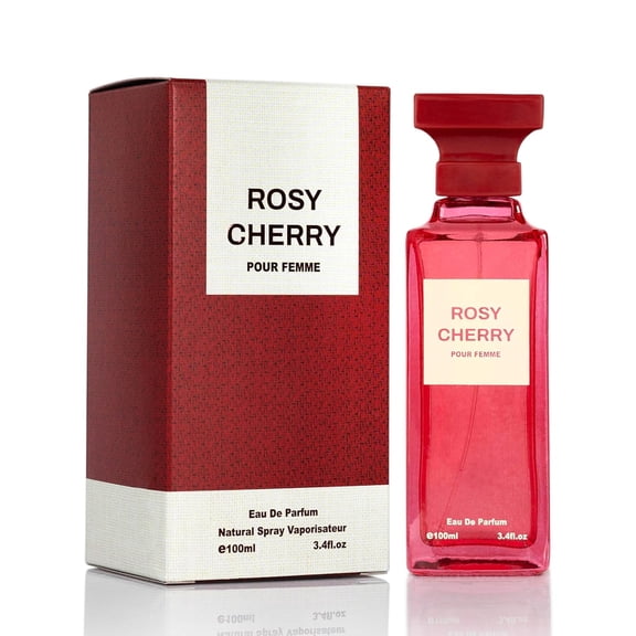 Rosy Cherry Perfume for Women - 100ml Fruity Floral Scent with Cherry, Vanilla & Woody Base Notes