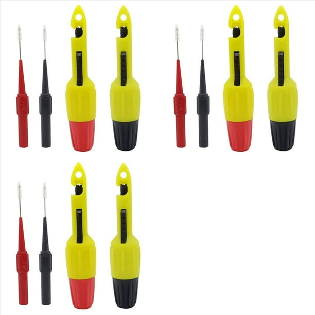 Paquete de 6 Clips de Perforación de Aislamiento de Sonda de Perforación de Alambre con Sonda de Perforación de Alambre Aislada, Inspección de Circuitos Automotrices