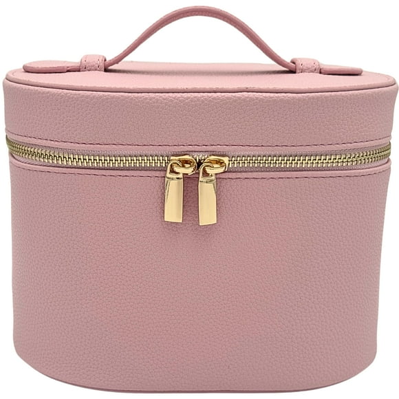 Bolsa de maquillaje Vanity Case JAZD con organizador extraíble, color rosa