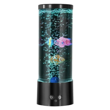 Kedshhgu Clearance LED Fish Lamp, Fish Aquarium Decorative Lamp With Remote Control, Mini Bubble Lamp With Multi-Color Changing Aquarium Light, Aquarium Lamp
