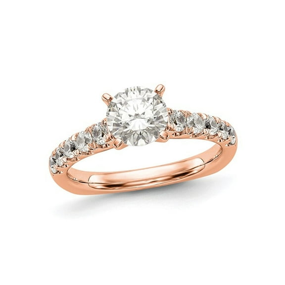 1.51 Carat (Ctw VS2, D-E-F) IGI Certified Lab-Grown Diamond Engagement Ring 14K Rose Gold for Women