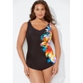 thumbnail image 3 of Swimsuits for All Women's Sarong Front One Piece Swimsuit, 3 of 4