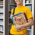 thumbnail image 5 of HELLHERO Book Cover Sleeve, 1pcs Polyester Fabric Decorative Design Storage & Portability for Books, Magazines, and Stationery, 11.42 x 8.66 Inch, Capybara Orange Pattern, 5 of 8