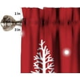 thumbnail image 5 of Merry Christmas 3 Piece Kitchen Curtains Set,Winter Forest Snowflake Print Window Treatment Tiers Red Rod Pocket Valance Sets for Small Windows Bedroom Living Room 54 x 24 Inch, 5 of 5