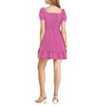 thumbnail image 4 of INSPIRE CHIC Women's Ruffle Hem Sweetheart Neck Heart Tie Front Mini Dress S Pink, 4 of 6