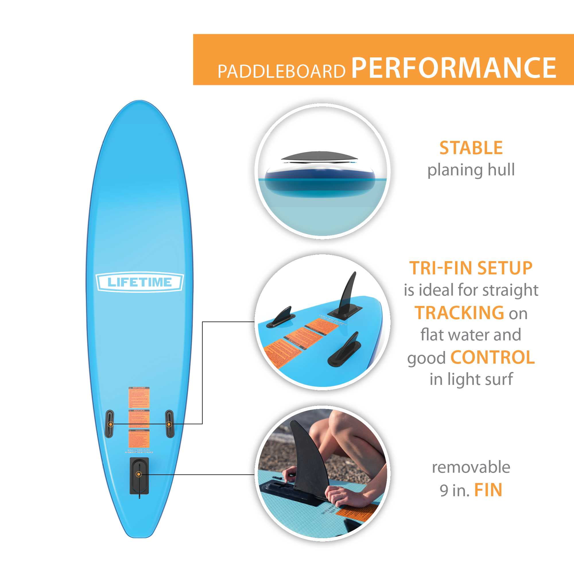 Lifetime Vista 11 ft Inflatable Stand-Up Paddle Board with Paddle (90934)