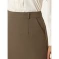 thumbnail image 4 of DARING DIVA Women's Pencil Skirt with High Waist and Split Back 2XL Brown, 4 of 6