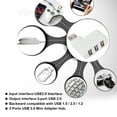 thumbnail image 4 of USB Hubs Ports USB 2.0 Mini Rotate Splitter Adapter Hub Slim Design Backward Compatible 3 Ports Black White, 4 of 7