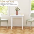 thumbnail image 4 of HOMCOM Table à Manger Carrée avec Cadre en Bois pour Salle à Manger Blanche, 4 of 10