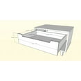 thumbnail image 4 of Nexera Neptune Platform Bed & Storage Headboard Set, Walnut & Charcoal, 4 of 13