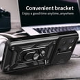 thumbnail image 6 of for Apple iPhone 15 Pro Case with Slide Camera Cover for Men, Military Grade Drop Phone Cover Case with Ring Kickstand for iPhone 15 Pro SJ Green, 6 of 10