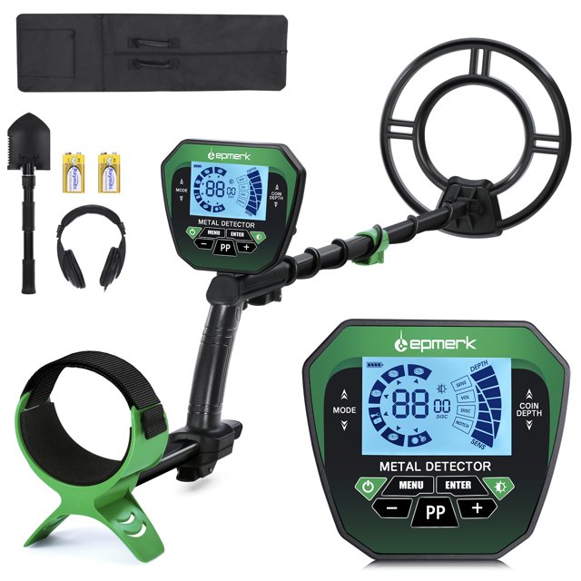 Detector de metales para niños y adultos, detectores de metales de mayor precisión con pantalla LCD, vástago ajustable,