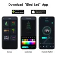 thumbnail image 4 of Guirnalda de luces LED con Bluetooth WS2812B de 200 LED, luces direccionables RGBIC Dreamcolor para fiestas, Navidad, decoración de bodas, 4 of 4