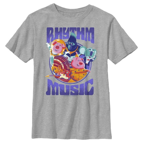 Boy's Sing 2 Rhythm Music  Graphic Tee Athletic Heather Small