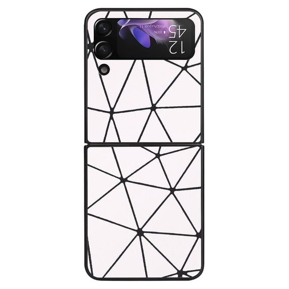 TECH CIRCLE Case for Galaxy Z Flip 4 5G 2022 (6.7 inch), Slim Lightweight Heavy Dduty Anti-slip PU Leather & Flexible TPU Bumper Cover Full Body Protection Cover for Samsung Galaxy Z Flip 4, White