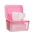 thumbnail image 1 of Whiidoom Wipes Dispenser One-Handed Operation Wipe Holder For Baby & Adult Seal-Designed Wipes Container For Bathroom Keep Diaper Wipes Fresh (Pink), 1 of 4