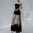 thumbnail image 4 of PuLe Summer DressWomen Gothic Party Halter Dresses Mesh Patchwork Backless Dress Skinny Evening Sexy Dresses, 4 of 9