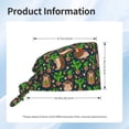 thumbnail image 6 of Kdxio Cute Hedgehogs Cactus Blue Pattern Turban Hat for Women Men Comfortable Adjustable Cleaning Working Cap with Sweatband, 6 of 8