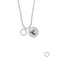 thumbnail image 2 of Delight Jewelry Silvertone Joshua 1:9 Eternity Ring Silvertone Script Initial Disc - C - Charm Necklace, 20"+3", 2 of 4