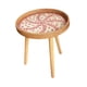 thumbnail image 3 of Mesa auxiliar, mesita de noche, mesa auxiliar, mesa auxiliar, mesita de noche para patio, balcón, sala de estar Mimbre rosa 40cm, 3 of 9