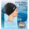 thumbnail image 3 of AEGEND Long Hair Swim Caps for Women Men Adults, Durable Silicone Swimming Caps, 3D Ergonomic Stretch Fit, Comfortable Waterproof Bathing Caps for Pool Training, 1 Pack, 3 of 7