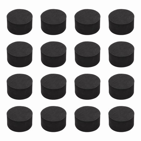 Single Sided Speaker Isolation Pads 35mmx20mm Round Black Non Slip EVA Acoustic Foam Pads Feet Anti-Vibration Base for Decks Speaker Subwoofer HiFi Sound System Pack of 16