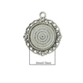 thumbnail image 4 of 10 Pieces Blank Bezel Pendants Base Settings Tray For Jewelry Making 20mm, 4 of 8