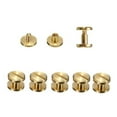 thumbnail image 2 of SUTENGDA 5x Pure Brass Rivet Screws  DIY Flat Belt Screw Leather Craft Chicago Nail Brass Solid Rivets Stud Head Height, 2 of 4