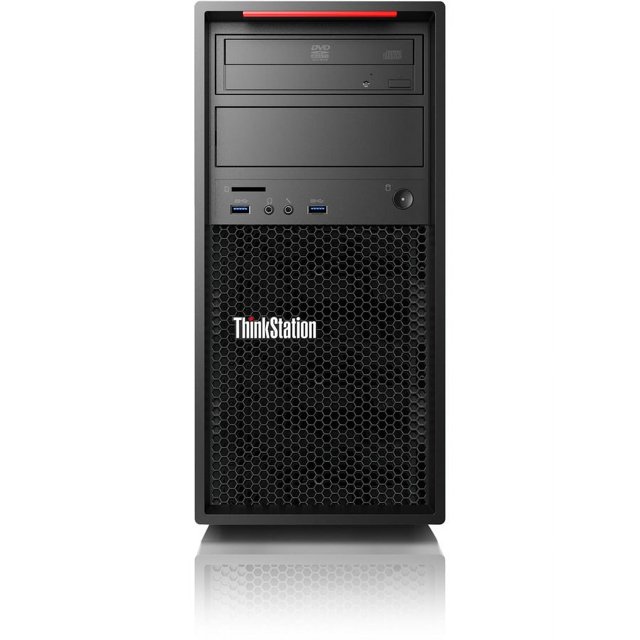 Remis à Neuf (Excellent) - Lenovo ThinkStation P300 Workstation - Noir Corbeau (Intel E3-1271 v3 / 16 Go RAM / 2 To HDD / Windows 10 Pro)