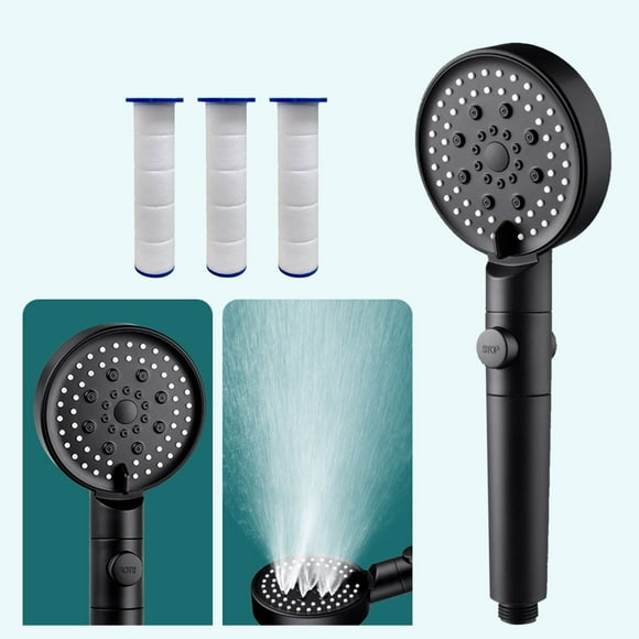 Pressurized Shower Head Hand Held Filter Five Large Water Shower Showerhead Shower Shower Shower Head With 3 Filters For Hard Water And Harmful Substance Water Softener for Shower Head with Hose