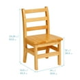 thumbnail image 2 of ECR4Kids Three Rung Ladderback Chair, 12in Seat Height, Classroom Seating, Honey, 2-Pack, 2 of 9