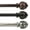 Black, variant on Frond 1" Curtain Rod 160-240 inch - Bronze