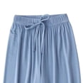 thumbnail image 6 of CPNG Girls Loose Casual Pants Candy Colored Baggy Wide Leg Anti-Mosquito Elastic High Waist Drawstring Pants(Sky Blue,3-4 Years), 6 of 8