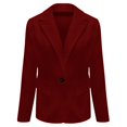 thumbnail image 5 of Breezora Women's Long Sleeve Button Front Cardigan Jacket Autumn Winter Tailored Blazer Casual Coat L Size Watermelon Red, 5 of 5
