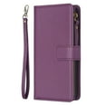 thumbnail image 2 of for Samsung Galaxy A53 5G Zipper Wallet Case for Women & Men with Credit Card Holder Wrist Hand Strap Kickstand, PU Leather Flip Magnetic Clasp Purse Cover for Samsung Galaxy A53 5G,Darkpurple, 2 of 6
