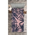 thumbnail image 3 of Ambesonne Navy and Blush Quilted Bedspread Set 2 Pcs, Summer Hawaii, Twin Size, Night Blue Pale Pink, 3 of 3