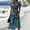 Dark Blue, variant on Boho Floral Print A Line Midi Casual Dress Women's V Neck Short Sleeve Dress Summer Outfit Flowy Lightweight Party Wear Vacation Retro Chic Black L