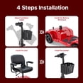 thumbnail image 5 of ENGWE 4 Wheels Mobility Scooter for Seniors & Adults , Electric Foldable Mobility Scooter with Rotating Chair Basket Headlights Folding Wheelchair for Short Travel ,Red, 5 of 14