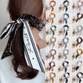 thumbnail image 4 of Narrow Small Silk Scarf Multi-Function Small Long Thin Scarves Bag Ribbon Fashion Print Long Strip Headband Neckerchief Korean, 4 of 4